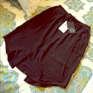 Cotton drawstring skirt.